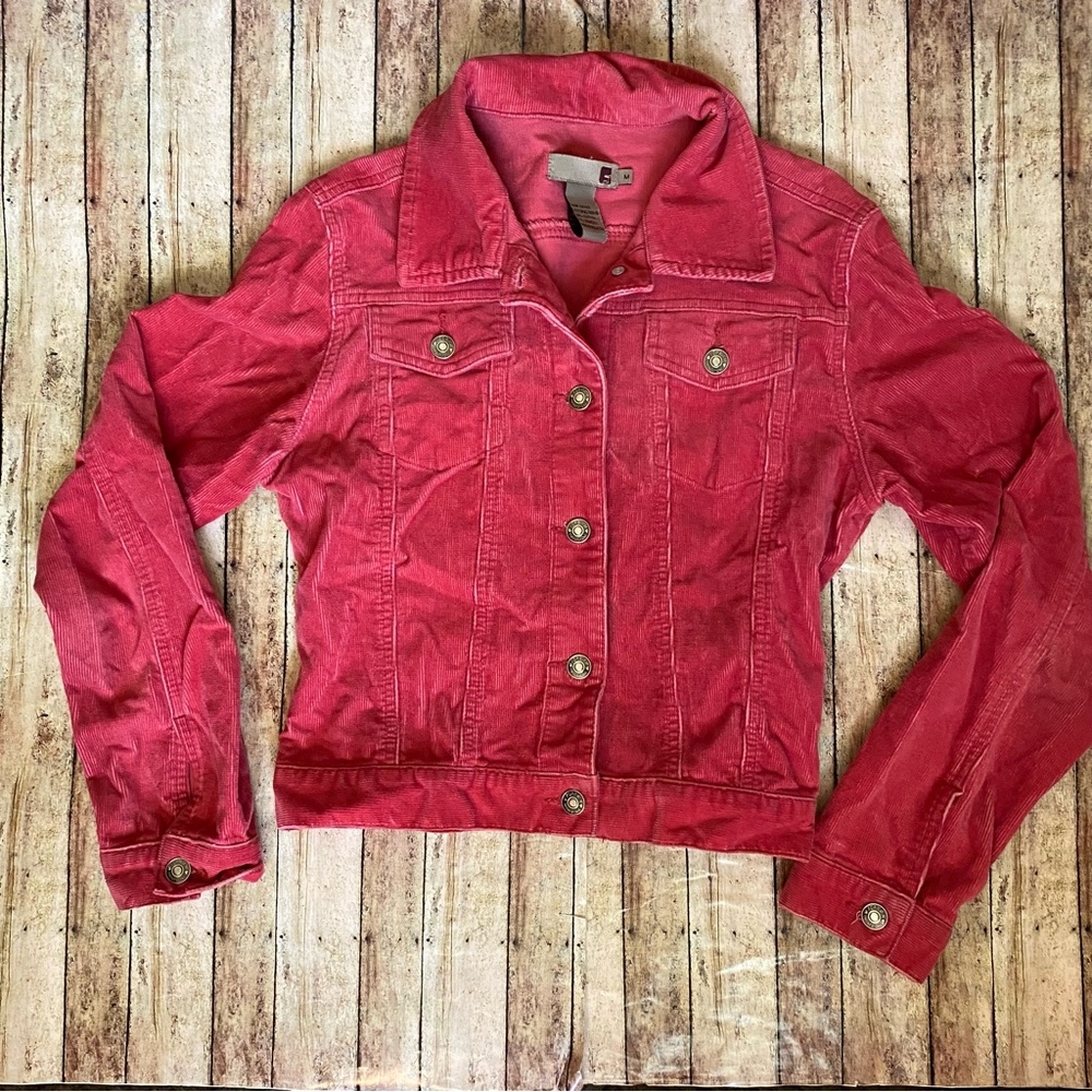 Y2K Vintage Forever 21 Hot Pink Corduroy Jacket Medium